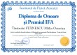Diploma de onoare si Premiul IFA (Malin Octavian STANESCU)