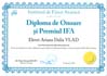 Diploma de onoare si premiul IFA (Ariana VLAD)